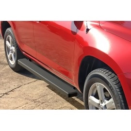 APS IB20DAJ3B - 4" iStep Style Door-to-Door Black Aircraft Aluminum Side Steps