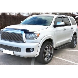 APS IB20DBC1B - 4" iStep Style Door-to-Door Black Aircraft Aluminum Side Steps