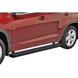 APS IB20EBB9B - 5" iStep Style Door-to-Door Black Stainless Steel Side Steps