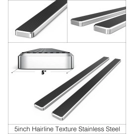 APS IB20EBH0A - 5" iStep Style Door-to-Door Hairline Stainless Steel Side Steps