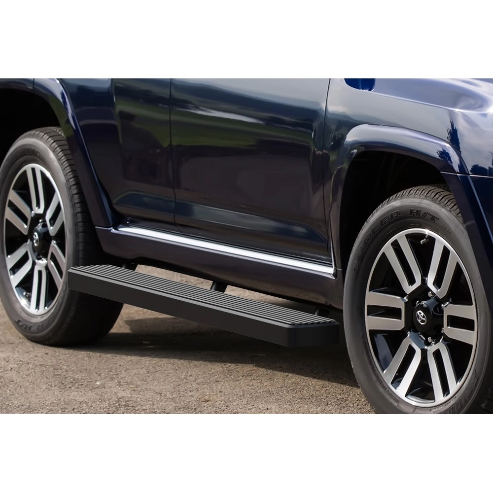 APS IB20FBC0B - 6" iStep Style Door-to-Door Black Stainless Steel Side Steps