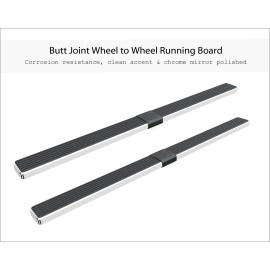 APS IB20FJI8C - 6" iStep Style Door-to-Door Hairline Stainless Steel Side Steps
