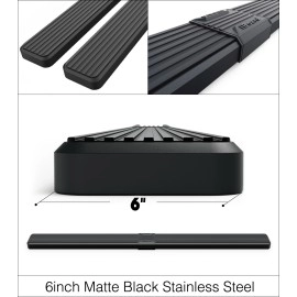 APS IB20FJI8H - 6" iStep Style Door-to-Door Black Stainless Steel Side Steps