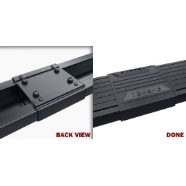 APS IB20FJI8H - 6" iStep Style Door-to-Door Black Stainless Steel Side Steps