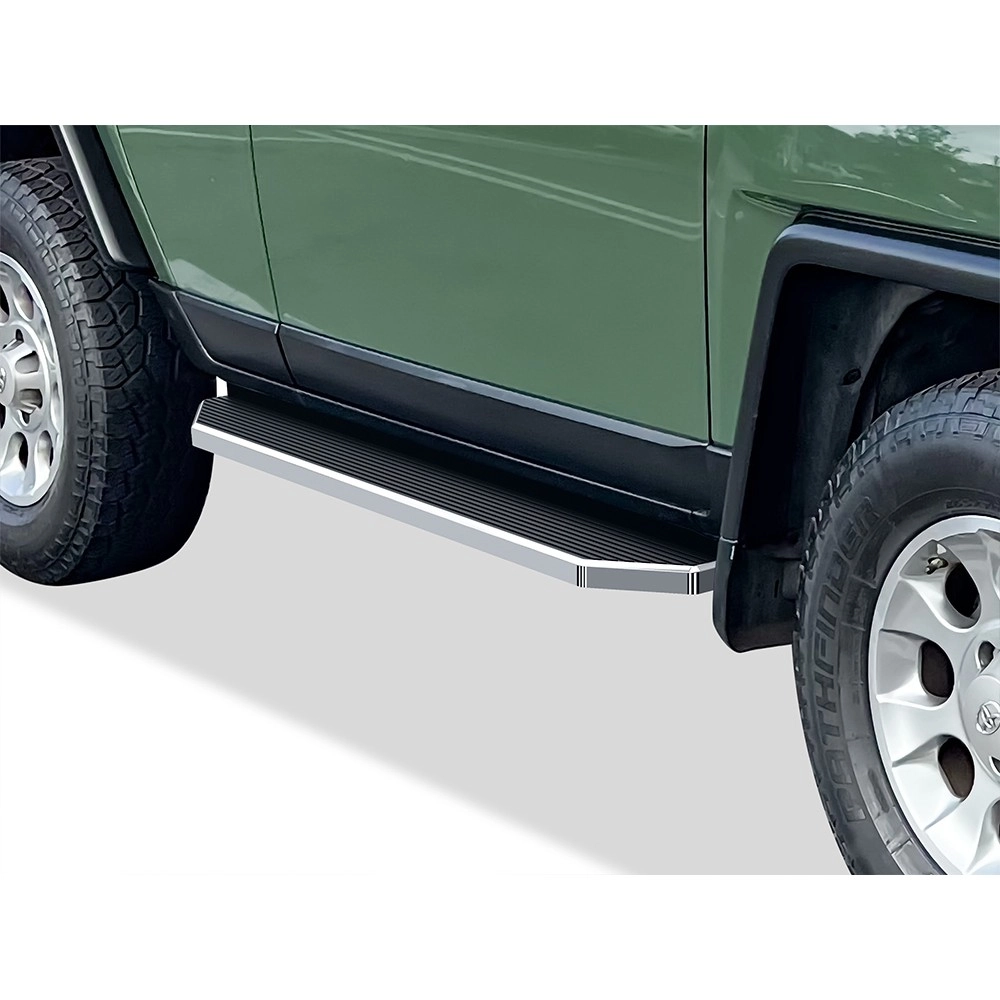 APS IB20RAJ1Y - Flat Style Door-to-Door Polished Stainless Steel Running Boards