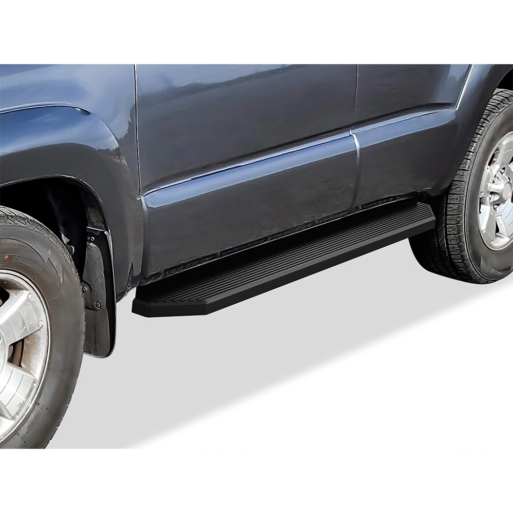 APS IB20RIC4H - Flat Style Door-to-Door Black Stainless Steel Running Boards