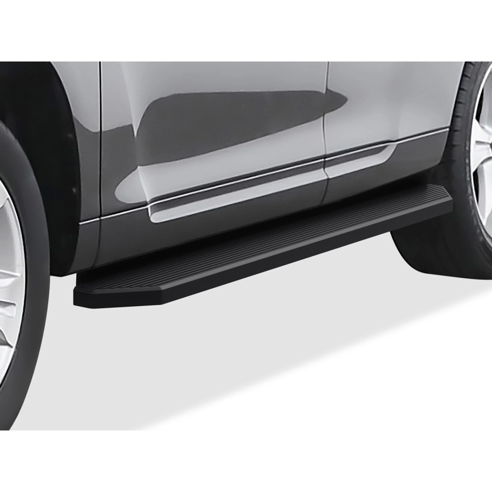 APS IB20RIC5H - Flat Style Door-to-Door Black Stainless Steel Running Boards