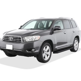 APS IB20RIC5H - Flat Style Door-to-Door Black Stainless Steel Running Boards