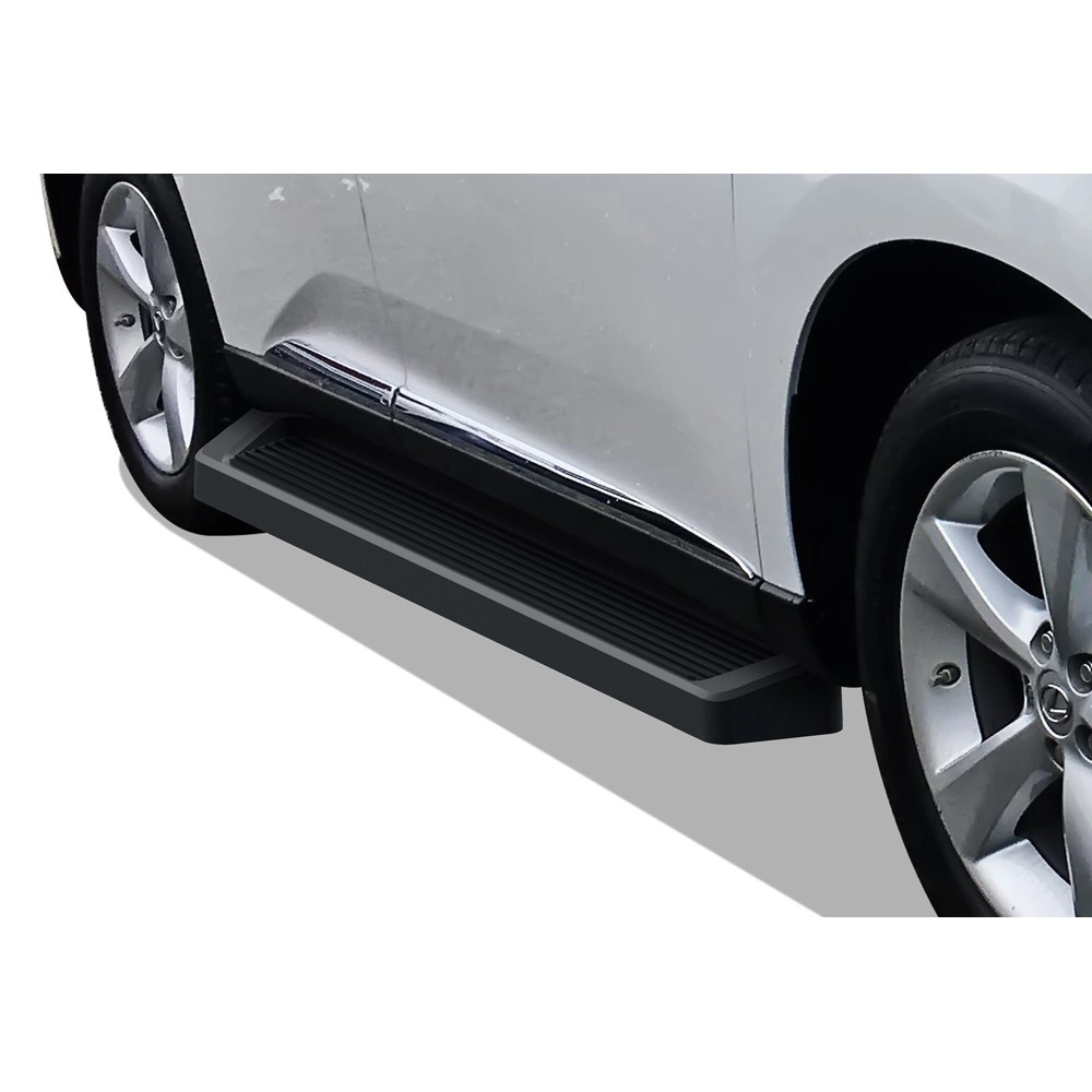 APS IB20RIG1B - 6" iRunning Board Door-to-Door Black Aircraft Aluminum Running Boards