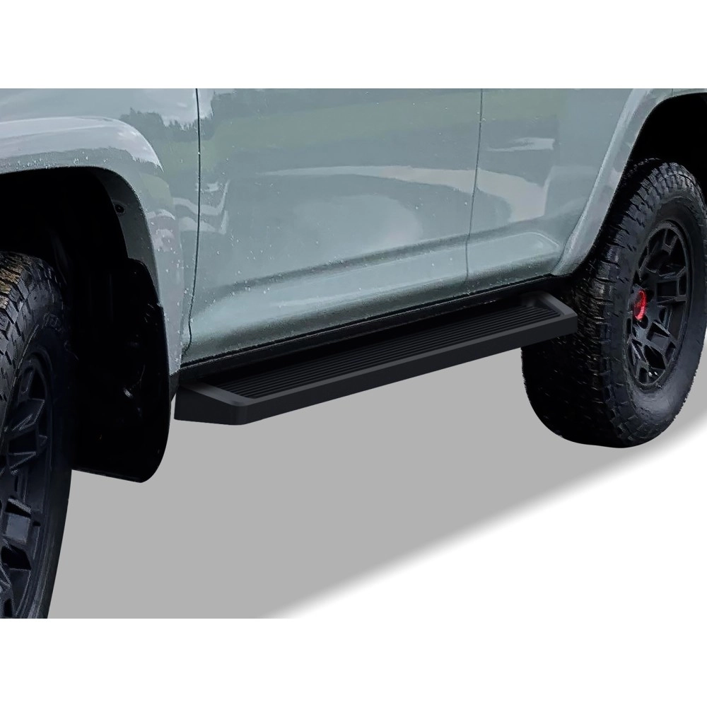 APS IB20RIG3B - 6" iRunning Board Door-to-Door Black Aircraft Aluminum Running Boards