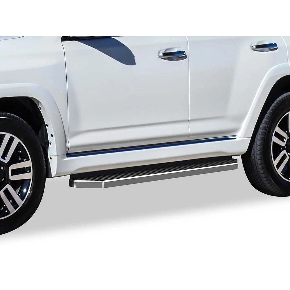 APS IB20RIG4Y - Flat Style Door-to-Door Polished Stainless Steel Running Boards