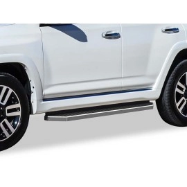 APS IB20RIG4Y - Flat Style Door-to-Door Polished Stainless Steel Running Boards