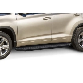 APS IB20RIG5H - Flat Style Door-to-Door Black Stainless Steel Running Boards