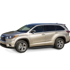 APS IB20RIG5H - Flat Style Door-to-Door Black Stainless Steel Running Boards