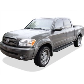 APS IB20RJA2H - Flat Style Door-to-Door Black Stainless Steel Running Boards