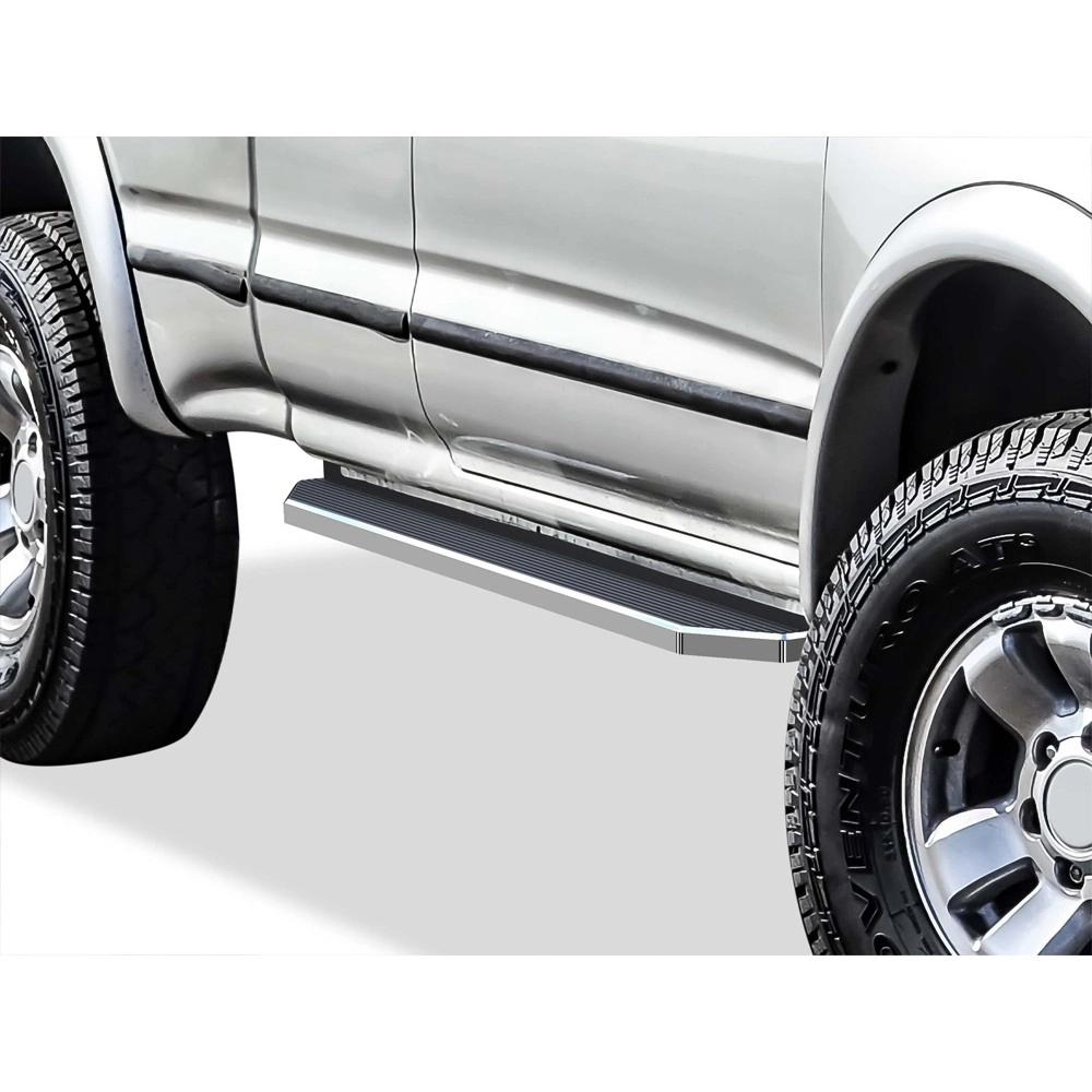 APS IB20RJE4Y - Flat Style Door-to-Door Polished Stainless Steel Running Boards