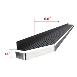 APS IB20RJE6Y - Flat Style Door-to-Door Polished Stainless Steel Running Boards