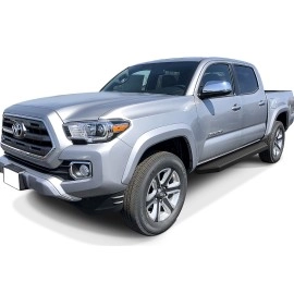 APS IB20RJE8H - Flat Style Door-to-Door Black Stainless Steel Running Boards