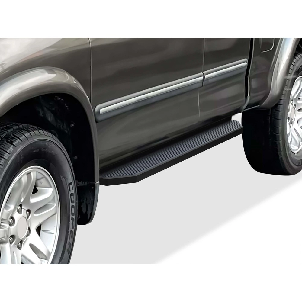 APS IB20RJF0H - Flat Style Door-to-Door Black Stainless Steel Running Boards