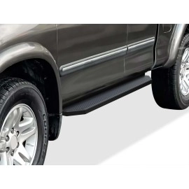 APS IB20RJF0H - Flat Style Door-to-Door Black Stainless Steel Running Boards