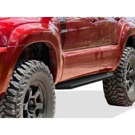 APS IB20RJH2H - Flat Style Door-to-Door Black Stainless Steel Running Boards