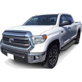 APS IB20RJI8H - Flat Style Door-to-Door Black Stainless Steel Running Boards