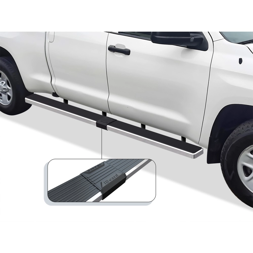 APS IB20WJI7SA - 5" iStep Style  Wheel-to-Wheel Hairline Stainless Steel Side Steps