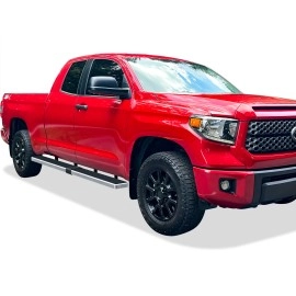 APS IB20WJI7SA - 5" iStep Style  Wheel-to-Wheel Hairline Stainless Steel Side Steps