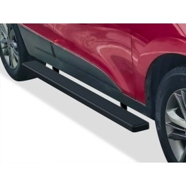 APS IB25EBG8B - 5" iStep Style Door-to-Door Black Stainless Steel Side Steps