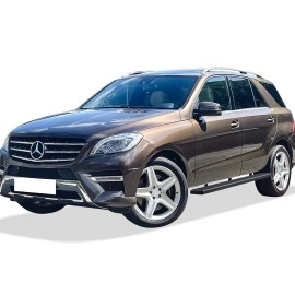 APS IB26FCE1B - 6" iStep Style Door-to-Door Black Stainless Steel Side Steps