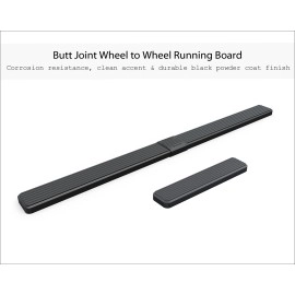 APS IB26FDJ6B - 6" iStep Style Door-to-Door Black Stainless Steel Side Steps