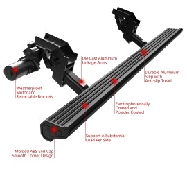 APS PB10WAA1B - Power Board Series Door-to-Door Black Aluminum Alloy Running Boards