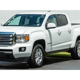 APS WB03AAI7M - Flat Style A-Series Running Boards Door-to-Door Black Carbon Steel Running Boards