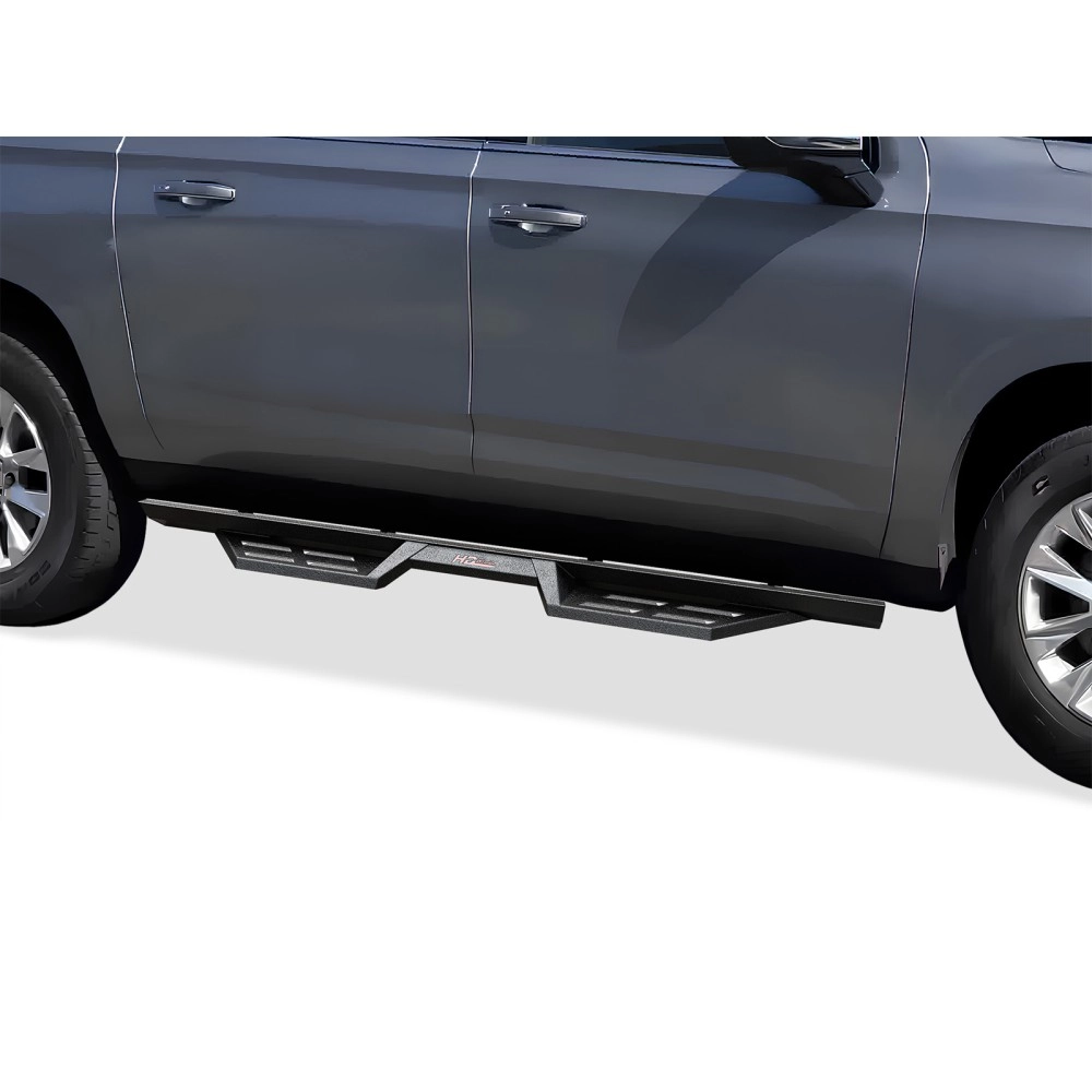 APS WB03DBB2B - Drop Style Door-to-Door Black Carbon Steel Nerf Bars