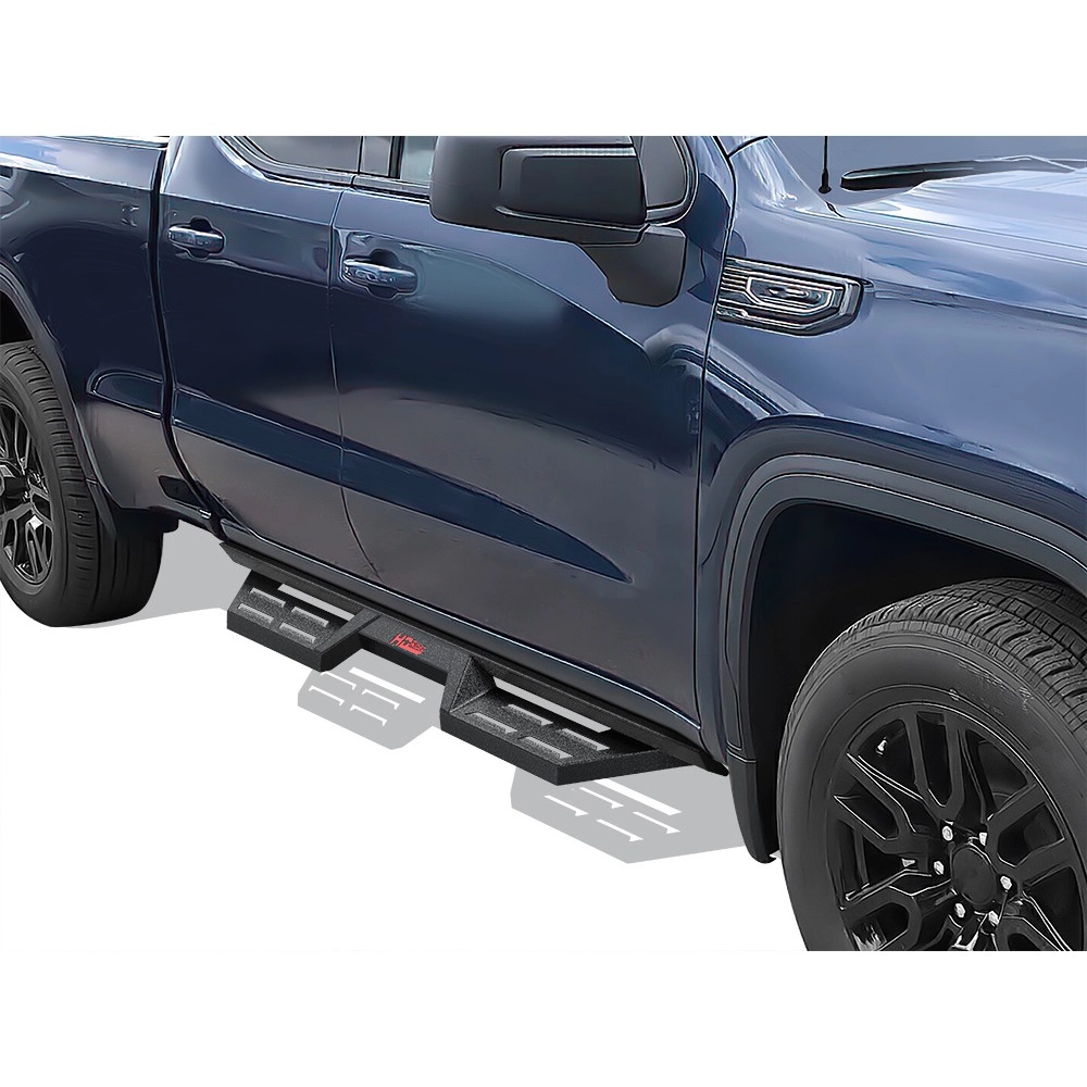 APS WB03DBI5B - Drop Style Door-to-Door Black Carbon Steel Nerf Bars