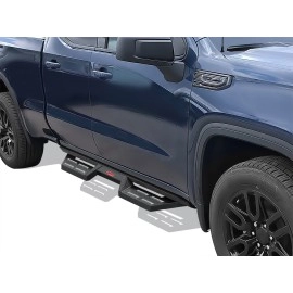 APS WB03DBI5B - Drop Style Door-to-Door Black Carbon Steel Nerf Bars