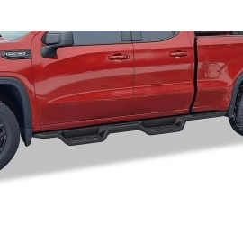 APS WB03NAG1LM - Drop Style Round Tube Wheel-to-Wheel Black Carbon Steel Nerf Bars