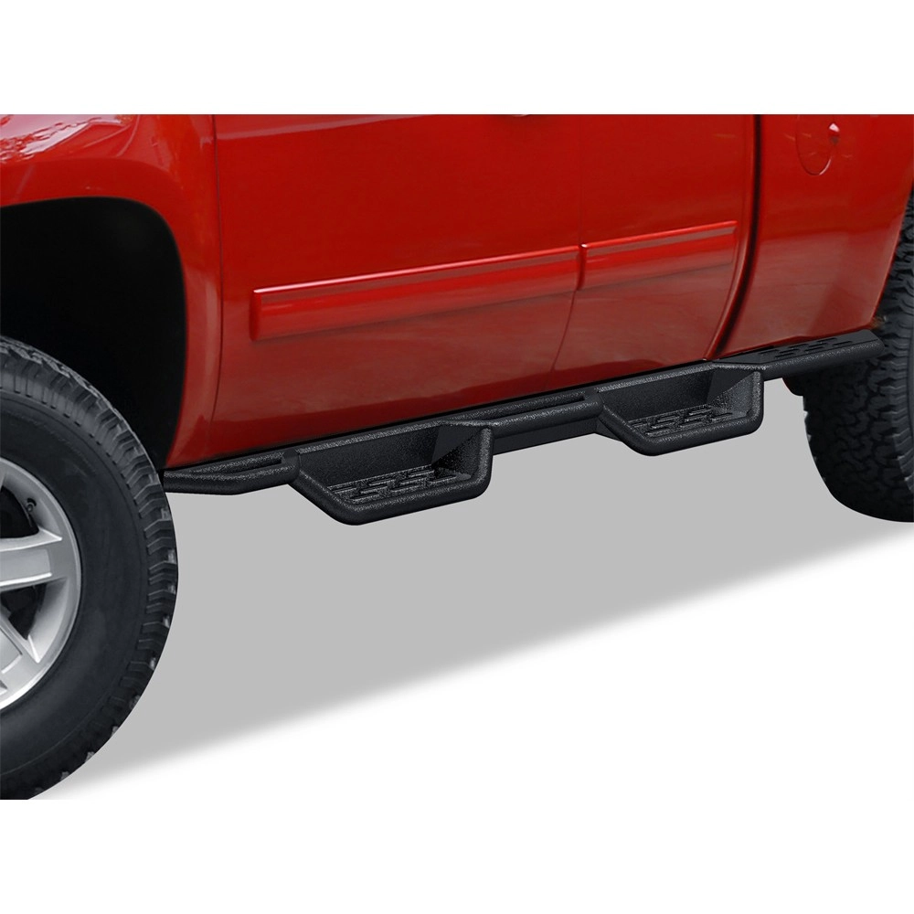 APS WB03NAI5LM - Drop Style Round Tube Wheel-to-Wheel Black Carbon Steel Nerf Bars