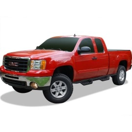 APS WB03NAI5LM - Drop Style Round Tube Wheel-to-Wheel Black Carbon Steel Nerf Bars