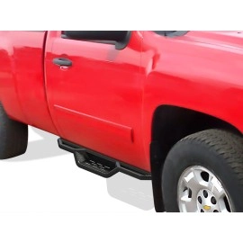 APS WB03NAI6B - Round Tube Drop Style Door-to-Door Black Carbon Steel Nerf Bars