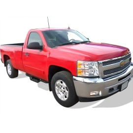 APS WB03NAI6B - Round Tube Drop Style Door-to-Door Black Carbon Steel Nerf Bars