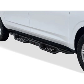 APS WB03NBB2M - Round Tube Drop Style Door-to-Door Black Carbon Steel Nerf Bars