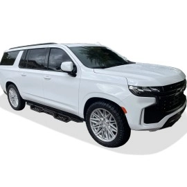 APS WB03NBB2M - Round Tube Drop Style Door-to-Door Black Carbon Steel Nerf Bars