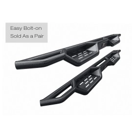 APS WB03NBB2M - Round Tube Drop Style Door-to-Door Black Carbon Steel Nerf Bars