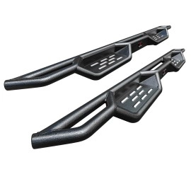 APS WB03NBB2M - Round Tube Drop Style Door-to-Door Black Carbon Steel Nerf Bars