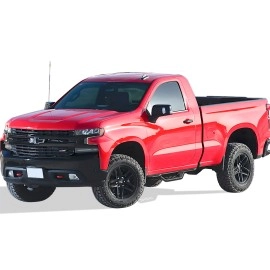 APS WB03NBI6B - Round Tube Drop Style Door-to-Door Black Carbon Steel Nerf Bars