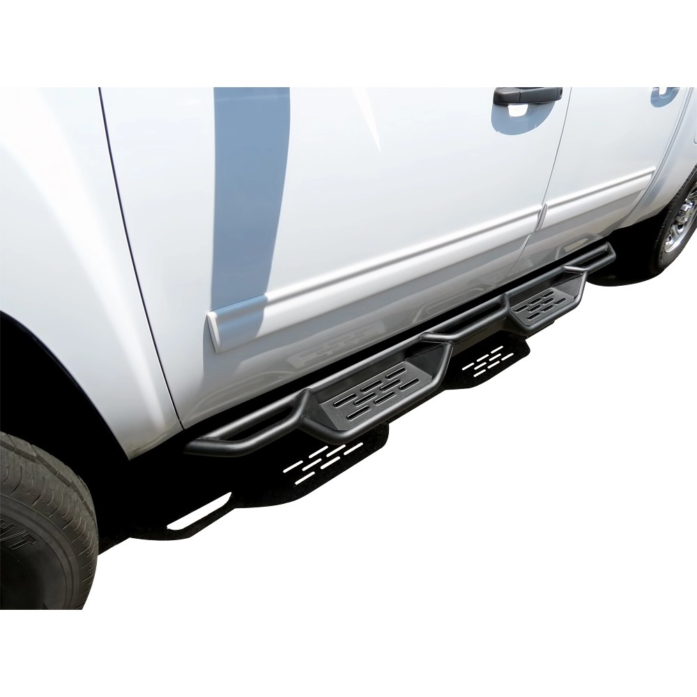 APS WB03NJG1B - Round Tube Drop Style Door-to-Door Black Carbon Steel Nerf Bars