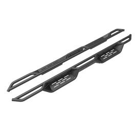 APS WB03NJG1B - Round Tube Drop Style Door-to-Door Black Carbon Steel Nerf Bars