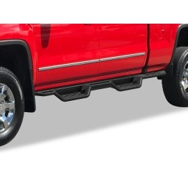 APS WB03NJG1LM - Drop Style Round Tube Wheel-to-Wheel Black Carbon Steel Nerf Bars