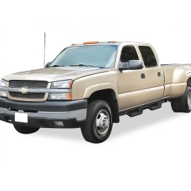 APS WB03NJJ1B - Round Tube Drop Style Door-to-Door Black Carbon Steel Nerf Bars